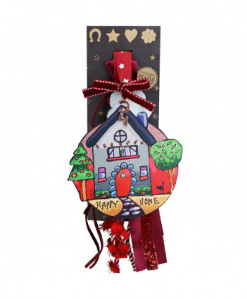 Γούρι Με Παραμυθένιο Ξύλινο Σπίτι Με Μήνυμα