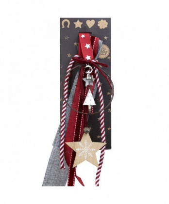 Γούρι Με Συρμάτινο Στεφανάκι Και Ξύλινο Δεντράκι