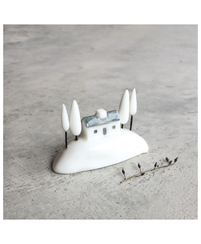 Σπίτι με δέντρα 4,5x2,5x6,5 εκ. πορσελάνη – Δάσος