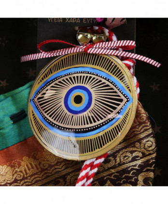 Γούρι Με Μεταλλικό Μάτι Και Μπλε Ακτίνες 18x17,5εκ