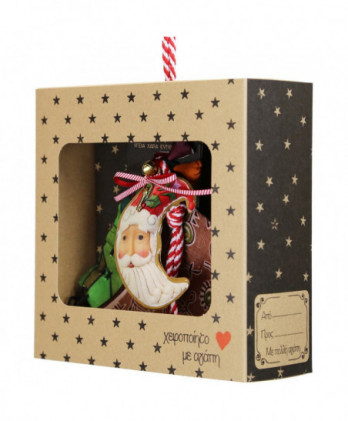 Γούρι Με Μεταλλικό Στολίδι Φεγγάρι 18x17,5εκ