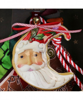 Γούρι Με Μεταλλικό Στολίδι Φεγγάρι 18x17,5εκ