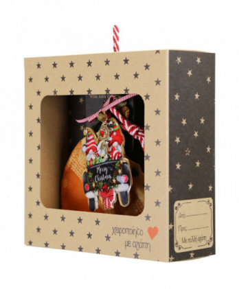 Γούρι Με Μεταλλικό Στολίδι Αυτοκίνητο 18x17,5εκ