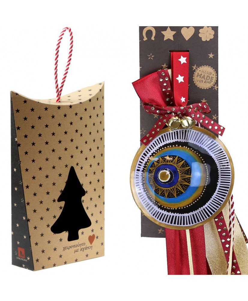 Γούρι Με Μεταλλικό Μάτι Μεγάλο Έκκεντρο 30x19εκ