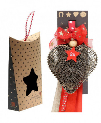 Γούρι Με Καρδιά Καρφτ 30x19εκ