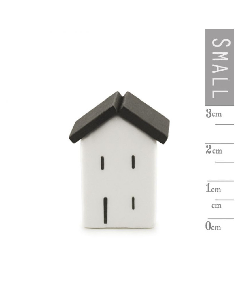 Σπιτάκι πορσελάνη ξύλινη σκεπή 3,5εκ.