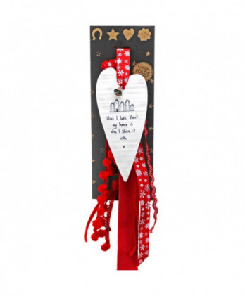 Γούρι Με Πορσελάνινη Μακρυά Καρδιά – What I Love…