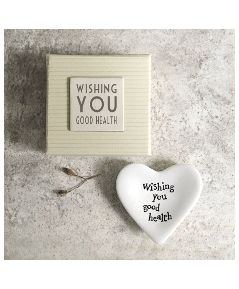 Καρδιά πορσελάνη σε κουτί - Wishing you good health