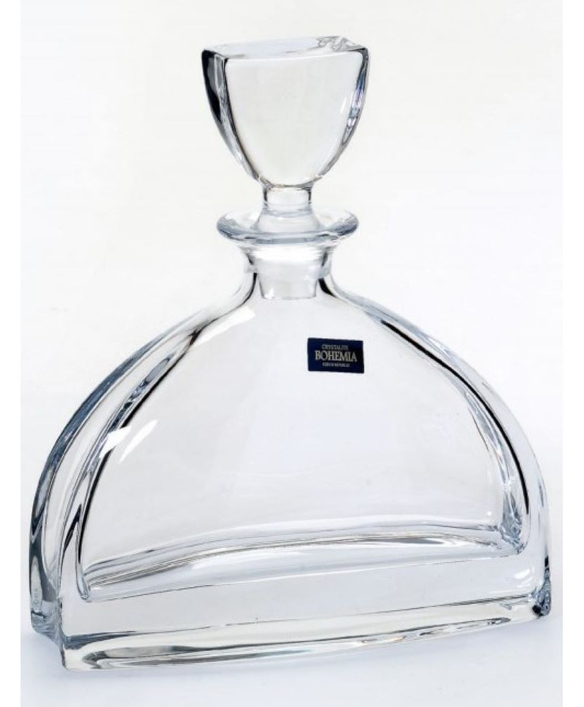 Καράφα Γάμου Κρυστάλλινη Με Κοντό Στόμιο Και Ορθογώνια Βάση