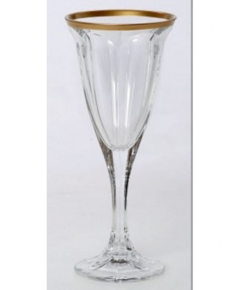 Ποτήρι Κρασιού Γάμου Κολωνάτο Με Χρυσή Λεπτομέρεια Στην Κορυφή