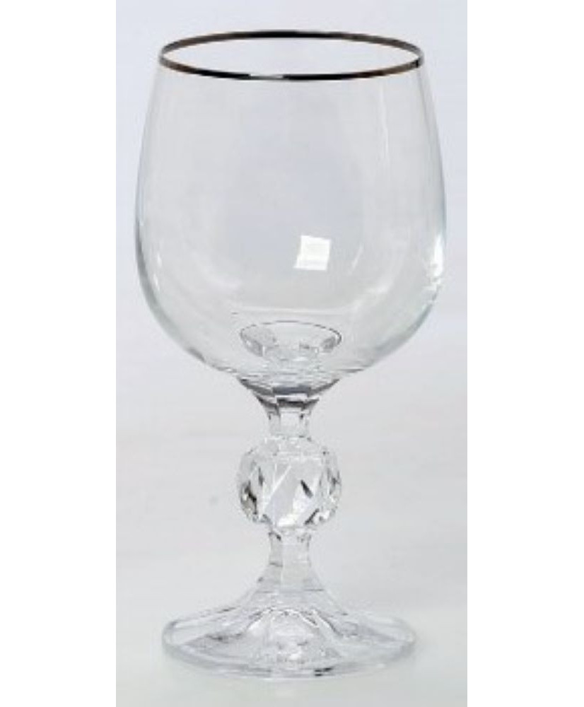 Ποτήρι Κρασιού Γάμου Κολωνάτο Με Ασημί Ρίγα