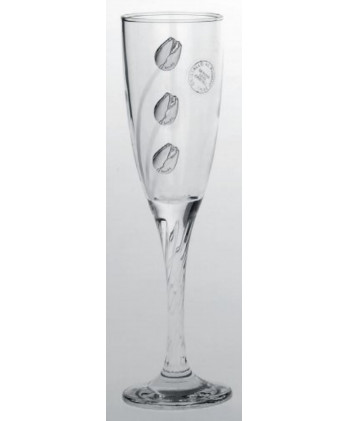 Ποτήρι Σαμπάνιας Γάμου Κολωνάτο Με Σχέδιο Τουλίπες