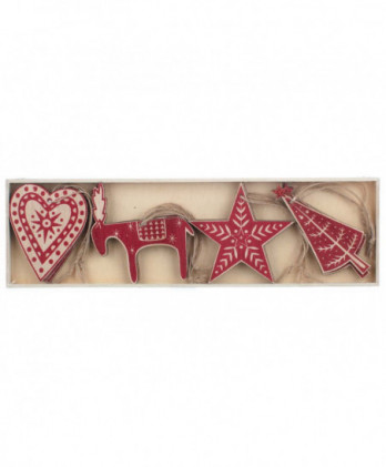 Στολίδια Κόκκινα Nordic Σετ...