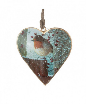Καρδιά Μεταλλική Με Robin...