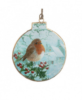 Μπάλα Μεταλλική Με Robin 10εκ