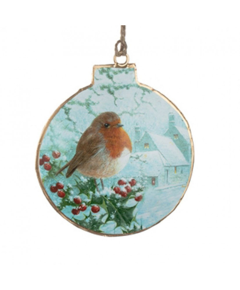 Μπάλα Μεταλλική Με Robin 10εκ