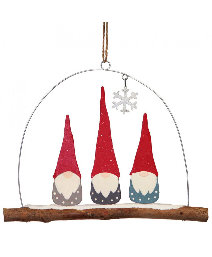 Νάνοι Tomte Με Σύρμα Κρεμαστό 15εκ