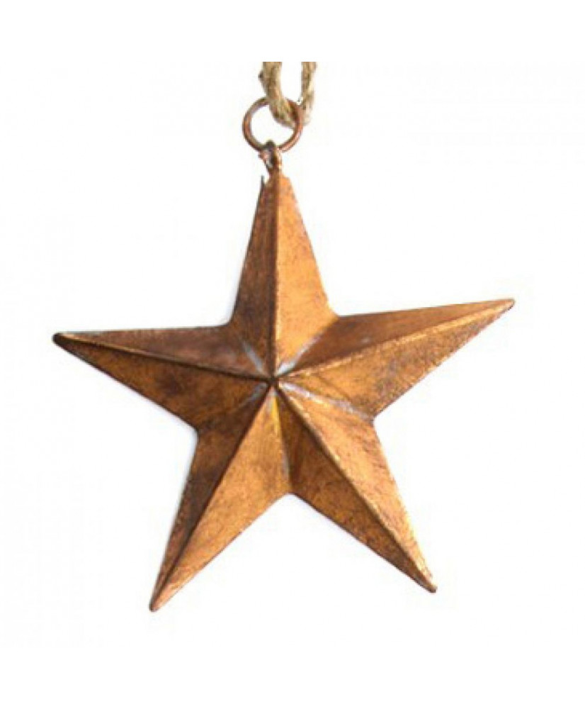 Αστέρι Ακτινωτό Σε Χαλκό Χρώμα Κρεμαστό 15x14,5εκ