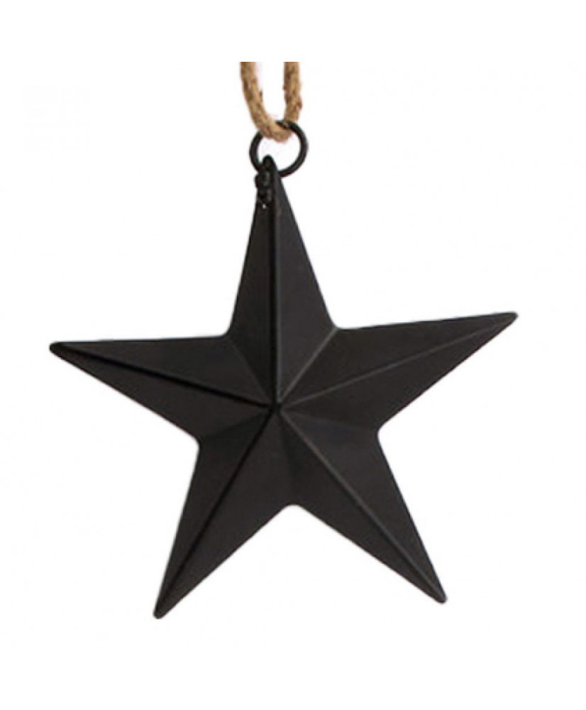 Αστέρι Ακτινωτό Σε Μαύρο Χρώμα Κρεμαστό 15x14,5εκ