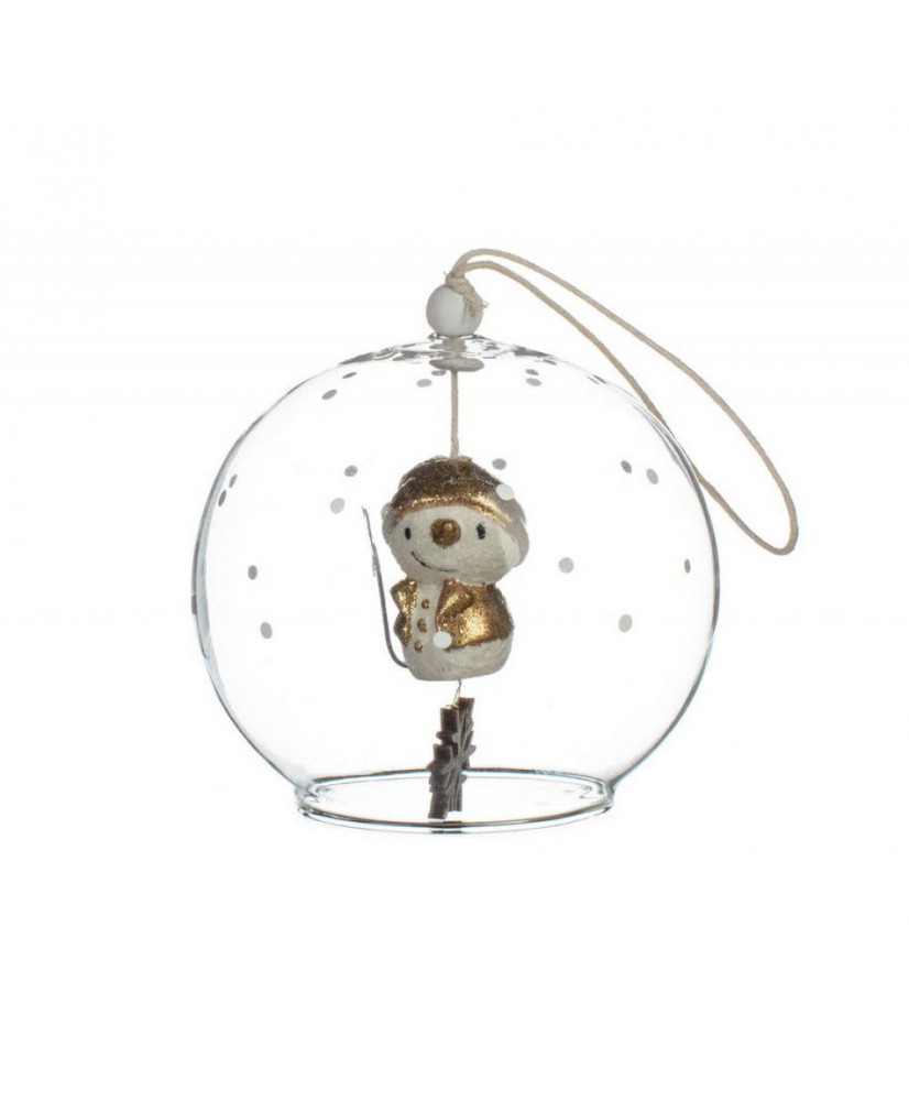 Καμπάνα Γυάλινη Με Χιονάνθρωπο 9εκ