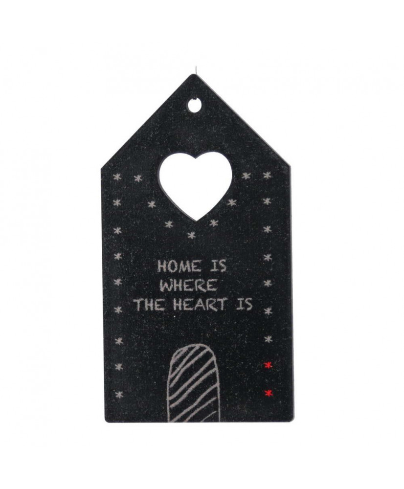 Μαυροπίνακας Σπίτι Κρεμαστό Από Ξύλινο 12εκ