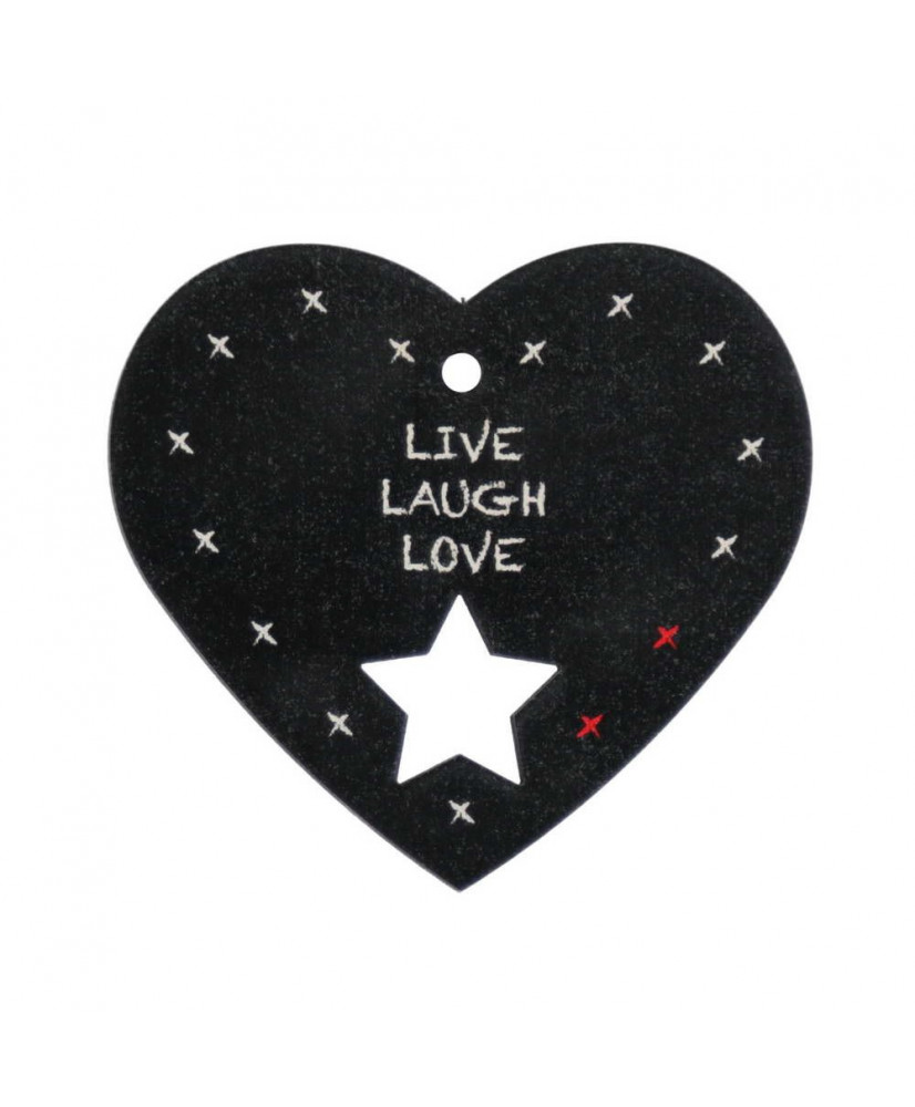 Μαυροπίνακας Καρδιά Κρεμαστό Από Ξύλινο 11εκ