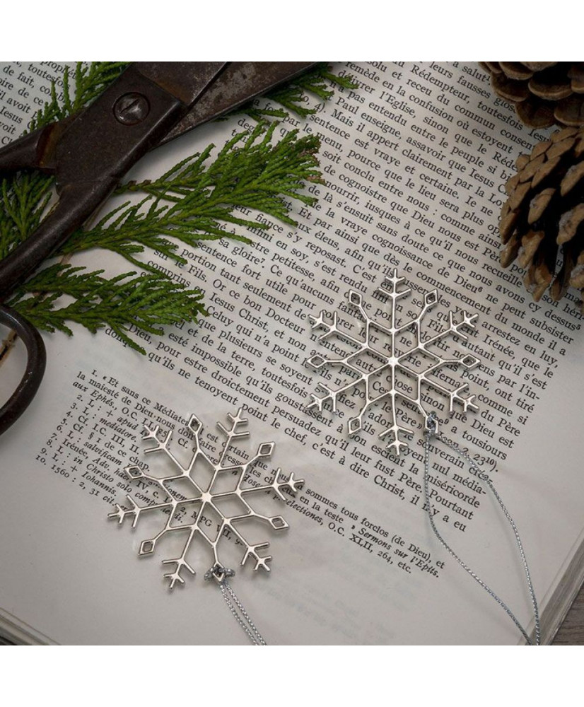 Νιφάδες Με Ασημί Ακίδες Σετ 2τεμ