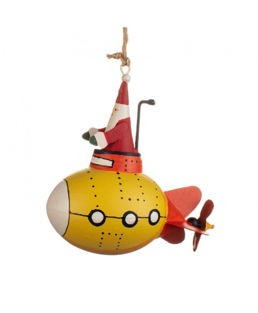 Αγ. Βασίλης Σε Κίτρινο Υποβρύχιο Κρεμαστό 11εκ