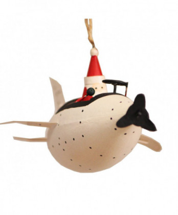 Αγ. Βασίλης Σε Λευκό Αεροπλάνο Κρεμαστό 12,5εκ