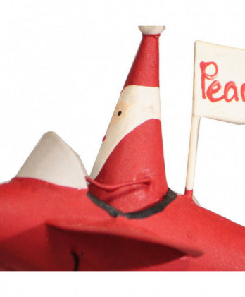 Αγ. Βασίλης Σε Κόκκινο Αεροπλάνο Κρεμαστό 10εκ