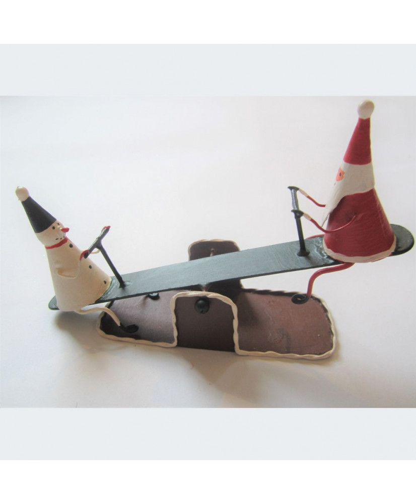 Τραμπάλα Χριστουγέννων Με Αγ. Βασίλης Και Χιονάθρωπο 5,5x1,75x3εκ