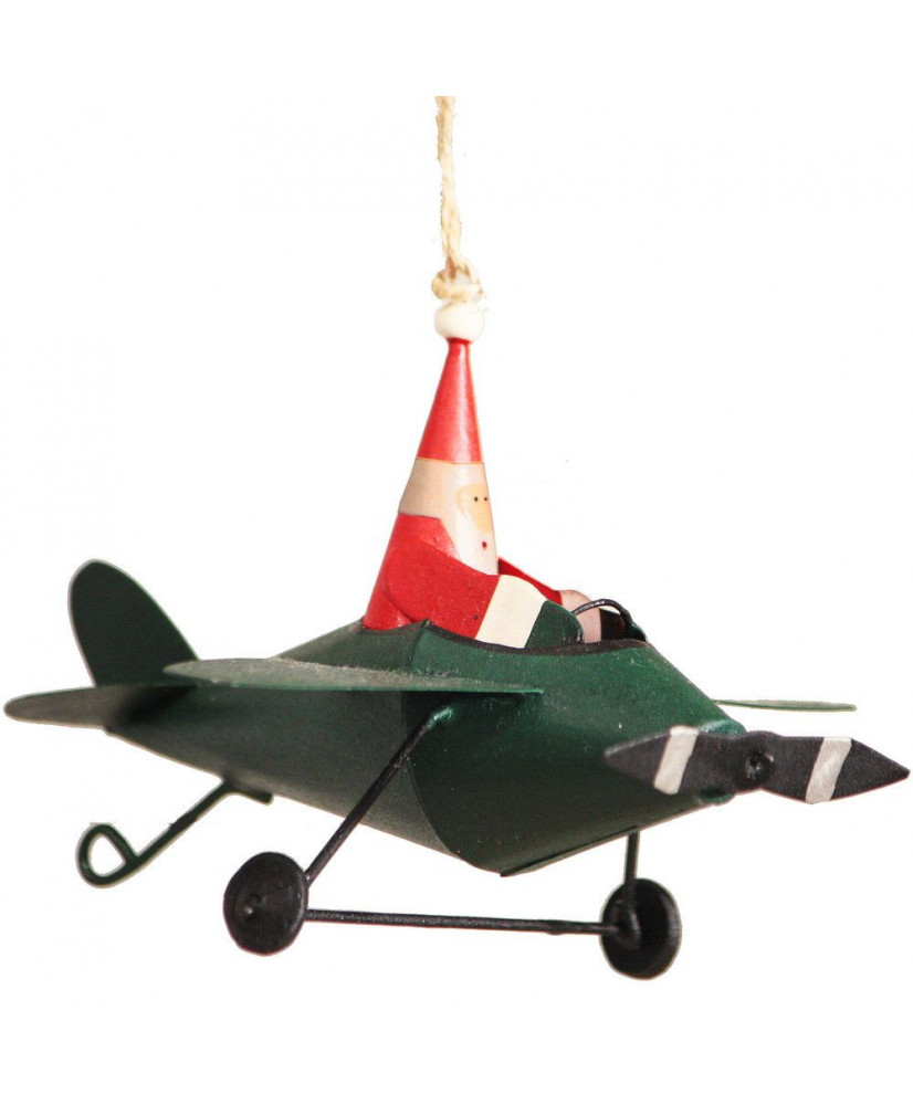 Αγ.Βασίλης Με Πράσινο Αεροπλανάκι κρεμαστό 10εκ