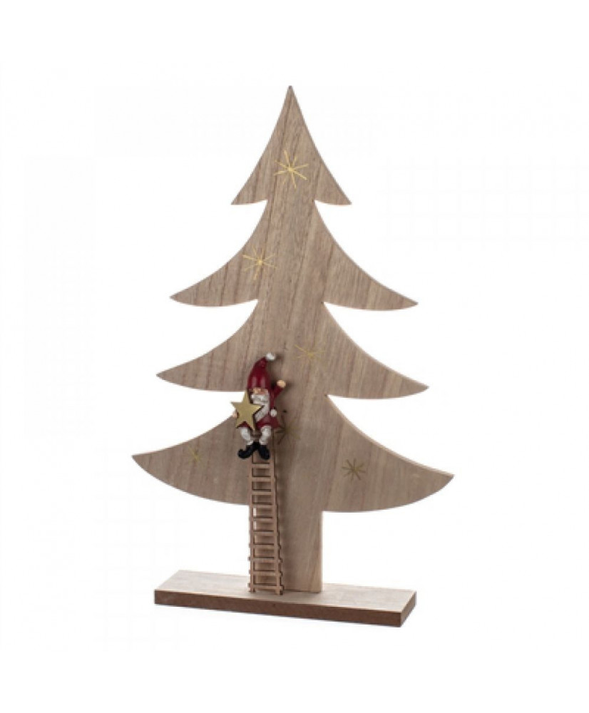 Δέντρο Με Αγ.Βασίλη Σε Σκάλα 41x19εκ