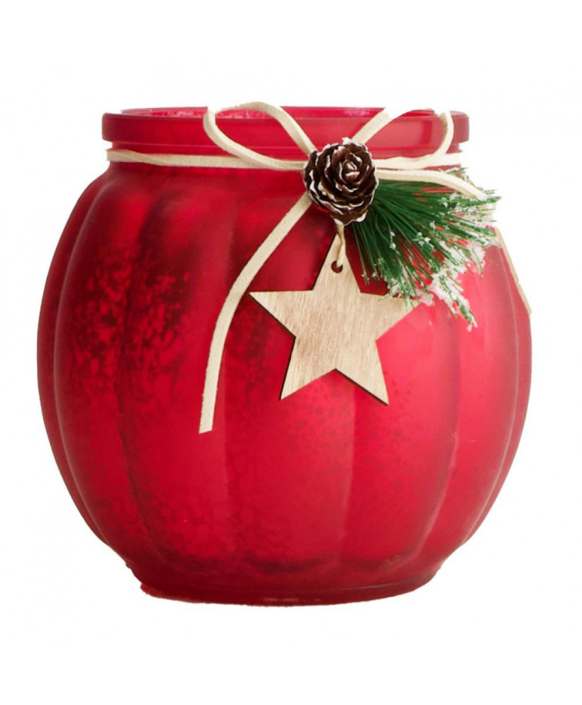 Βάση Ρεσώ Γυάλινη Σε Κόκκινο Χρώμα 10x10εκ