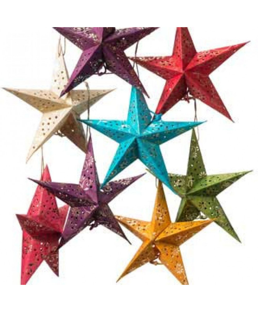 Αστέρια Με Χρυσό Μπατίκ 18εκ