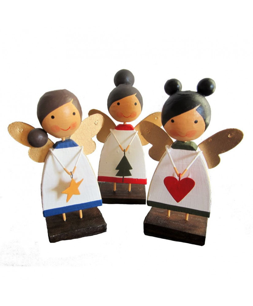 Ξύλινο Αγγελάκι Διακοσμητικό 10εκ