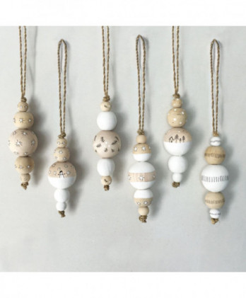 Μπάλα Ξύλινη Droplet Με Γραμμές 10εκ