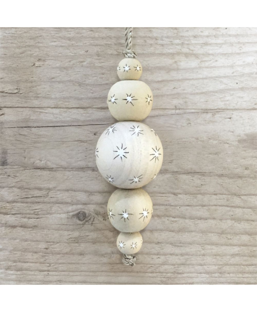 Μπάλα Ξύλινη Droplet Με Αστεράκια 10εκ