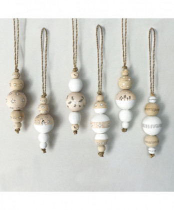 Μπάλα Ξύλινη Droplet Με Αστεράκια 10εκ