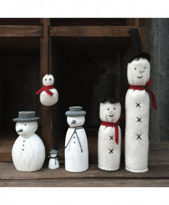 Χιονάνθρωπος Ξύλινος Στρογγυλός 8εκ