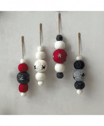 Μπάλα droplet Σε Κόκκινο Και Λευκό Χρώμα Από Φελτ 10εκ