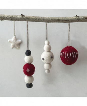 Μπάλα droplet Σε  Λευκό Χρώμα Από Φελτ 10εκ