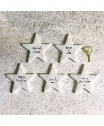 Βότσαλο Αστέρι Με Ευχή Merry Christmas 3,6εκ