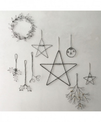 Αστέρι Μικρό Μεταλλικό Και Μήνυμα Wish Κρεμαστό 9εκ