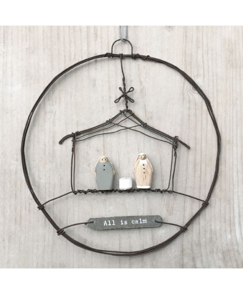 Στεφάνι Από Σύρμα Με Φάτνη Κρεμαστό 15,5εκ