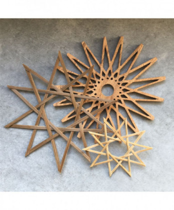 Αστέρι Μεγάλο Από Ξύλο Πλακέ 20εκ