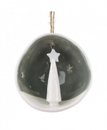 Μπάλα Πορσελάνη Μισή Με Μήνυμα Merry Christmas 7,7εκ