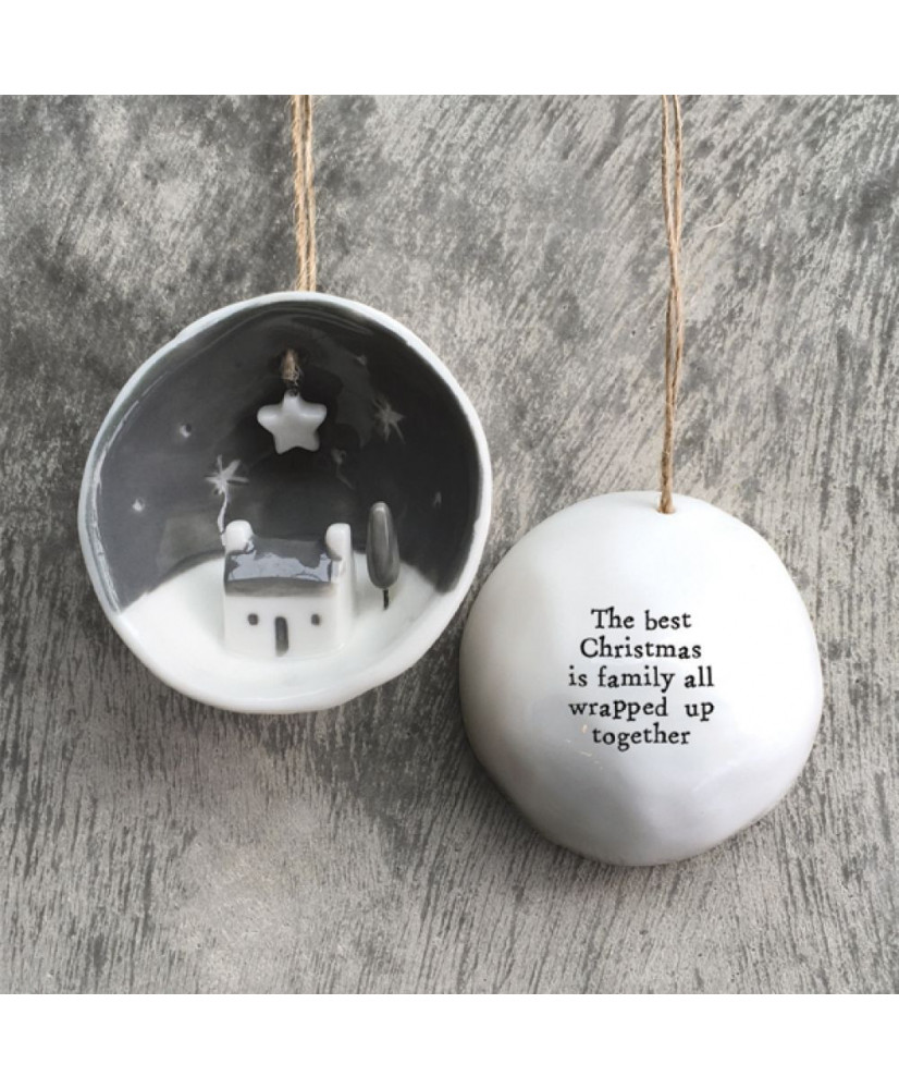 Μπάλα Πορσελάνη Μισή Με Μήνυμα Best Christmas… 7,7εκ