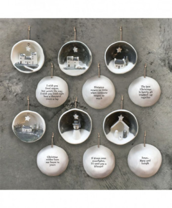 Μπάλα Πορσελάνη Μισή Με Μήνυμα Best Christmas… 7,7εκ