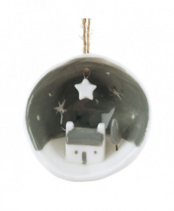 Μπάλα Πορσελάνη Μισή Με Μήνυμα Best Christmas… 7,7εκ